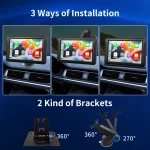 Pionray Portable CarPlay 7'' Smart Touchscreen with Car Stereo, Wireless Android Auto/Mirror Link/ AUX Connection/FM/GPS 3