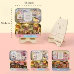 DIY Wood DollHouses Handmade Funny Box Theatre Miniature Box Cute Doll Houses Assemble Kits Gift Wooden Toys For Girls 6
