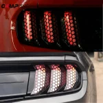 Car Rear Tail Light Lamp Honeycomb Stickers Type Auto Decal Fog Light Smoke Films Decoration Wrap Decal Car Exterior Accessories 4