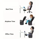 Portable Adjustable Footrest Hammock for Airplane Travel Long Flight Bus Train Office Travel Accessories for Leg Rest Foot Sling 6