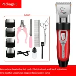 Dog Hair Clipper Pet Hair Trimmer Set Puppy Grooming Electric Shaver Ceramic Blade Cat Accessories Cordless Charging Professiona 2