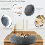 40-90cm 6 Sizes Round Pet Bed for Large Dog Bed Super Soft Cat Bed Plush Dog House for Medium Dog House Winter Warm Sleeping 4