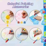 Magic Water Drawing Mat Reusable Doodle Painting Board with Pens Montessori Educational Toys for Kids Halloween Christmas Gift 4