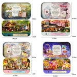 DIY Wood DollHouses Handmade Funny Box Theatre Miniature Box Cute Doll Houses 3D Puzzle Assembly Kits Gift Wooden Toys For Girls 6