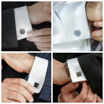 6/12 Pair Wed Cufflinks For Mens Wedding Guest Gift Man Shirt Cufflink Set Vintage Luxury Father's Day Men Cuffs Lawyer Tie Clip 5