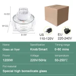12L Oil-Free Air Fryer Smart Visual Glass Lightwave Multi-Function Electric Oven Household Air Oven Fryer 6