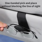 Universal Car Auto Sun Visor Eyeglass Hanger Clip Leather Glasses Holder Magnetic Multi-Function Automobile Accessories Storage 4
