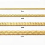 Minimalist Unisex Snake Choker Chain Necklace Stainless Steel Herringbone Gold Plated Boho Vintage Jewelry Gift For Women Men 3