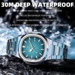 PENGAGAR Trend Men's Watches Classic Fashion Original Quartz Watch for Man Square Dial Waterproof Luminous Date Wristwatch Reloj 2