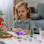 DIY Making Jewel Rings Magical Kit for Girl Supplies Bead Handmade Princess Pendant Keychain Colored Beans Kid Toy Birthday Gift 3