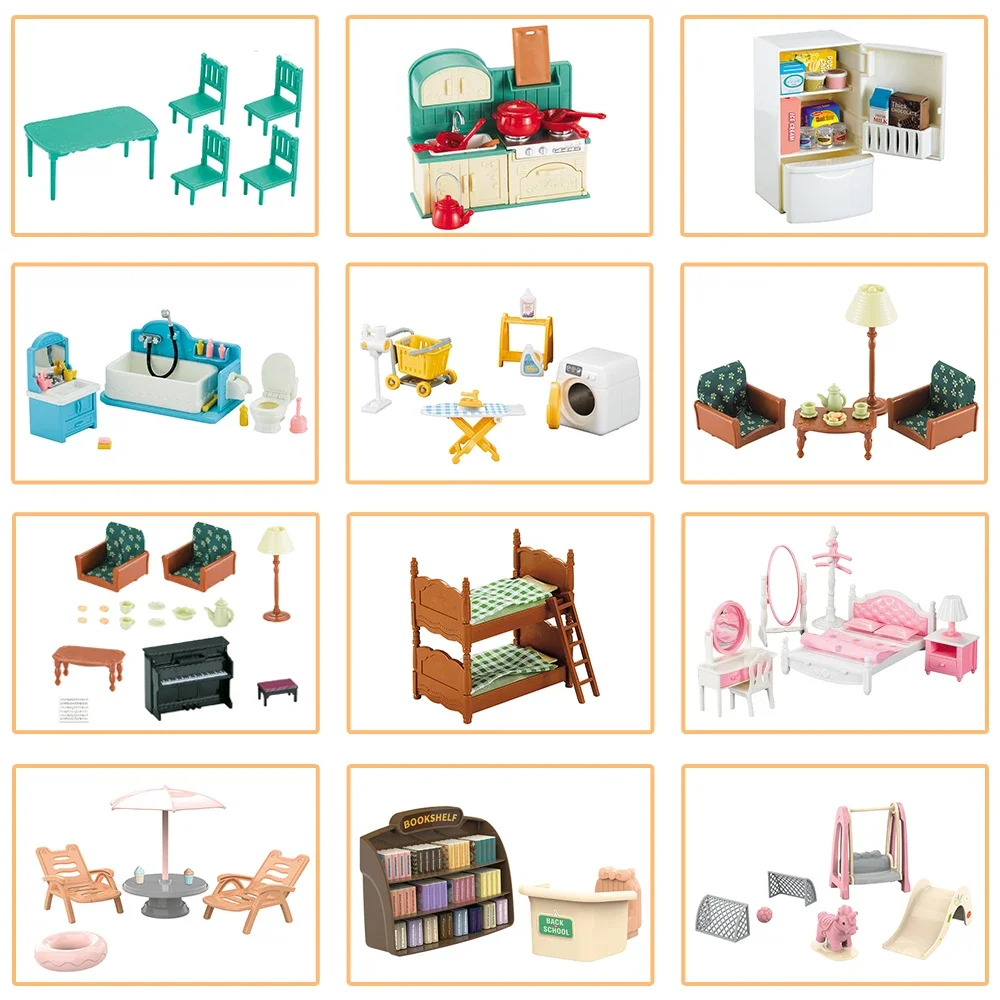 Toys Doll Forest Family Montessori Kitchen Miniature Doll House 1/12 Toy Kitchen Accessories Dollhouse Furniture Toys for Girls Toys Doll Forest Family Montessori Kitchen Miniature Doll House 1/12 Toy Kitchen Accessories Dollhouse Furniture Toys for Girls