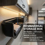 Universal Fit Car Door Handle Storage Box Van Camper Door Panel Tray Cover Auto Accessories 2