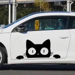 Car Stickers Cute Naughty Cat Wrap PVC Cars Window Body Decoration To Cover Scratches  Decal Waterproof Sun Protection. 5
