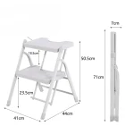 ‌Heavy-Duty Folding Ladder Space Saving 3-Step Stool Multi-Positional Home Utility Ladder Non-Slip Safety Foot Stool for Loft 6