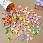 30pcs girls high elastic hair band does not hurt hair, cartoon animal flowers and fruit decorative hair band, decorative hair se 4