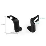 1pc Headrest Mount Storage Car Seat Back Hooks Hangers Universal Hooks 6
