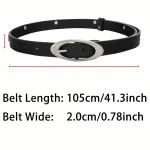 Vintage Belt Moon Star Punk Crescent Decoration Couple Y2k Buckle Metal Gothic Men Women Pu Leather Waistband Jeans Pants Belts 4