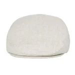 BOTVELA Linen Flat Cap for Men Women Herringbone Linen Newsboy Cap Lightweight Driver Ivy Hat Bakerboy Hat Summer Boina for Male 2
