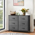 JHK 6 Fabric Cabinet For Living Room Drawers Beside Nightstand Tables Storage Closet Chest Clothes Display Of Furniture 6