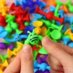 38pcs Bees Suction Cup Toys With Dinosaur Eggshell Storage, Bath Window Travel Toys,Parent-child Interactive Game,Gift for Kids 6