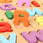 Colorful Alphabet Number Wooden Puzzles Kids Intelligent Matching Game Preschool Children Early Educational Toys 5