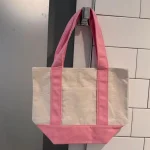 Large Canvas Tote Bag Minimalist Commuter Shoulder Bag Reusable Shopping Tote Fashionable Laptop Sleeve for Women Men Students 5