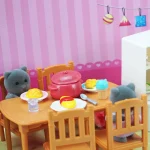 1:12 Miniature Furniture Forest Family Kitchen Toy Dining Table Dollhouse Accessories Bathroom Pretend Play For Girl Gifts Toys 5