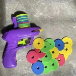 Kids Flying Discs Launcher Toys EVA Soft Bullet Toy Gun Mini Carrot Flying Saucer Shooting Gun Children Outdoor Games Sport Toy 5