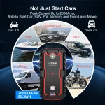 UTRAI Power Bank  2000A Jump Starter Portable Charger Car Booster 12V Auto Starting Device Emergency Car Battery Starter 3