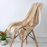 Desgine Brand Solid Women Cashmere Scarf Autumn Winter Warm Shawls Wraps 2024Men's Pashmina Tassels Scarves Female Foulard Mujer 2
