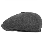 Retro Newsboy Caps Men British Painters Hats Autumn Winter Berets Herringbone Flat Cap Hip Hop Berets 5