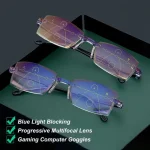 Intelligent Zoom Anti-blue Light Reading Glasses Frameless Cutting Edge Presbyopic Glasses Men and Women Presbyopic Glasses 4