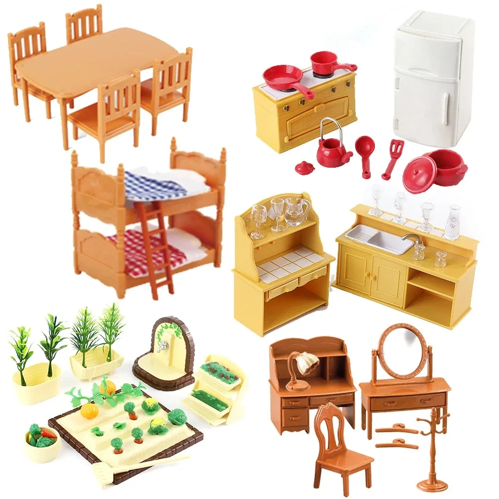 Forest Animal Family Dollhouse Furniture 1/12 Miniature Toys Girl Dolls Accessories Bedroom Bathroom Dollhouse Kit For Dolls Forest Animal Family Dollhouse Furniture 1/12 Miniature Toys Girl Dolls Accessories Bedroom Bathroom Dollhouse Kit For Dolls
