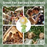 3-speed Adjustment Sunflower Bubble Machine Adjustment Automatic Portable Blowing Bubble Bath Toy Night Light Birthday Party 2