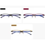 Progressive Multifocal Reading Glasses for Women and Men Anti-Blue Light Half Frame Bifocal Presbyopia Eyeglasses +100 To +400 5