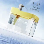 USB Cat Water Fountain with Auto Filter Transparent Anti-Dry Burning Recirculating Dispenser Includes Pump for Cats 4