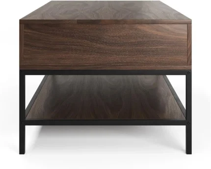 36" Wood Coffee Table with Lift Top in Dark Walnut