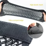 Car Storage Net Stretchable Mesh Pocket Net Magic Elastic Sticker Universal Rear Mesh Trunk Seat Bag Pocket Cage Auto Organizer 2