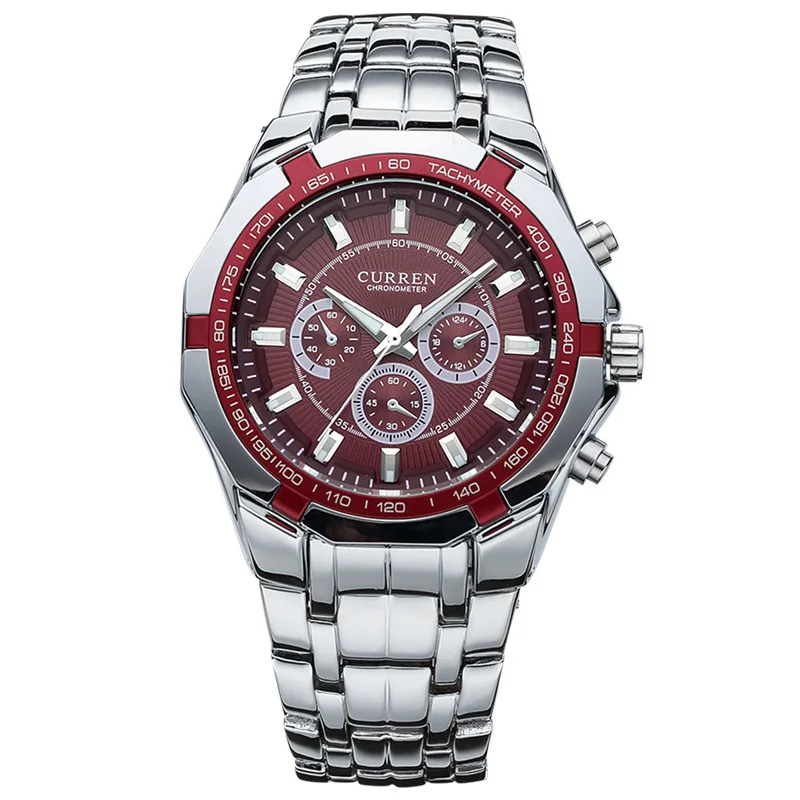 CURREN 8084 Watch Luxury Fashion Men's Quartz Watch Silvery Stainless Steel Strap Analog Display Wristwatch for Male CURREN 8084 Watch Luxury Fashion Men's Quartz Watch Silvery Stainless Steel Strap Analog Display Wristwatch for Male