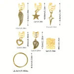 45pcs Alloy Braid Hair Ring Dreadlock Hair Ring - Hippie Style Hair Accessories Loc Hair Jewelry for Braids for Girls and Women 6