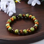 Natural Stone Symbolic Beaded Bracelet Women Men Anxiety Relief Protection Money Spiritual Inner Self-Love Jewelry 3