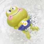 Wind-Up Swimming Frog Bath Toys for Toddlers, No Battery Mold-Free ABS Montessori Water Toy for Kids 6