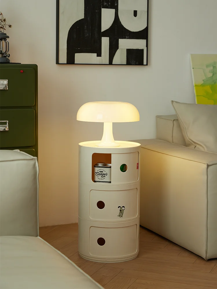 Round bedside table nordic plastic Bedside cabinet for bedroom small side end table nightstand Storage locker Round bedside table nordic plastic Bedside cabinet for bedroom small side end table nightstand Storage locker
