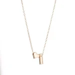 SUMENG Fashion Tiny Heart Dainty Initial Necklace Gold Silver Color Letter Name Choker  For Women Pendant Jewelry Gift 3