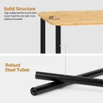 Bedside table 2-piece set, 2-tier small side table for small spaces, industrial end table, bedside table with storage shelves 5