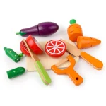 Simulation Kitchen Pretend Toy Wooden Classic Game Montessori Educational Toy For Children Kids Gift Cutting Fruit Vegetable Set 5