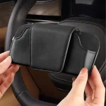 Car Glasses Case Auto Sun Visor Premium Suede Glasses Holder Wear-Resistant Sunglasses Protective Box Universal Cars Accessories 3