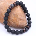 Volcanic Stone Bracelet for Men Lava Wooden Beads Bracelet Tibetan Buddha Wrist Chain Women Men Jewelry Gift New Bracelets 5
