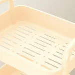 Rolling wheel Kitchen Cart Waterproof 2 Tier Anti-Slip Cart Shelf for Skin Care Products Sauce Bottles Small Storage Trolley 6