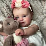 MRB 50CM Full Vinyl Body Girl Waterproof Reborn Doll Maddie Hand-Detailed Painted Visible Veins Lifelike Doll Christmas Toy Gift 3